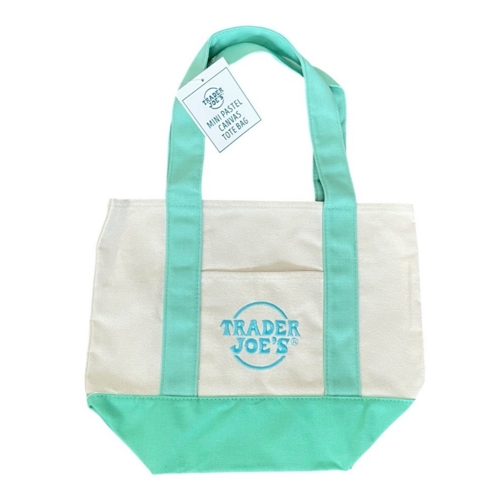 COPY - Canvas Tote Bag Set - Pink, Blue, Purple, Mint Green - Picture 4 of 5
